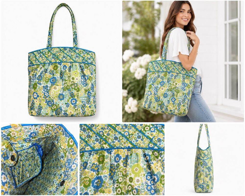 Vera bradley english meadow criss cross tote